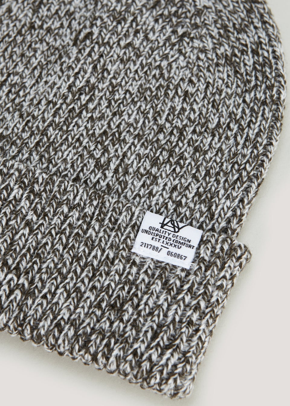 Khaki Twist Yarn Beanie Hat