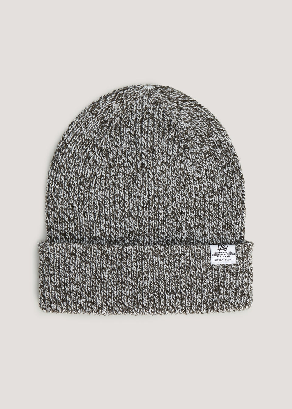Khaki Twist Yarn Beanie Hat