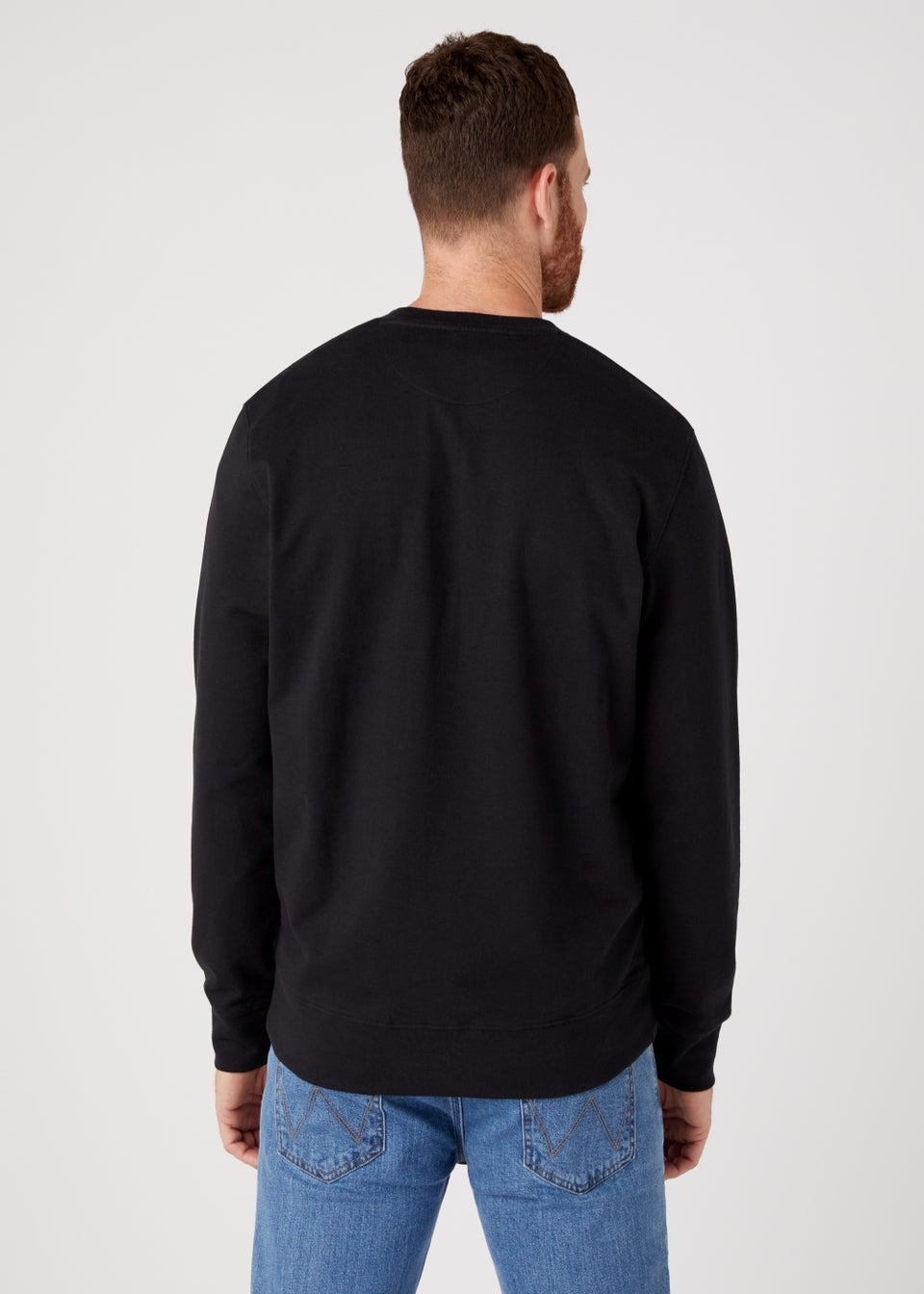 Wrangler Black Small Logo Crew Neck Sweatshirt