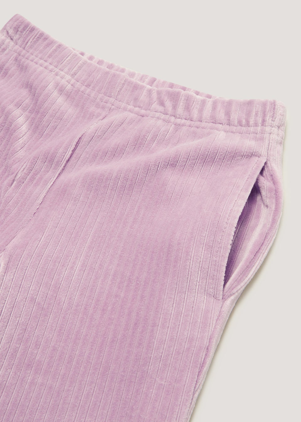 Girls Purple Velour Joggers (4-13yrs)