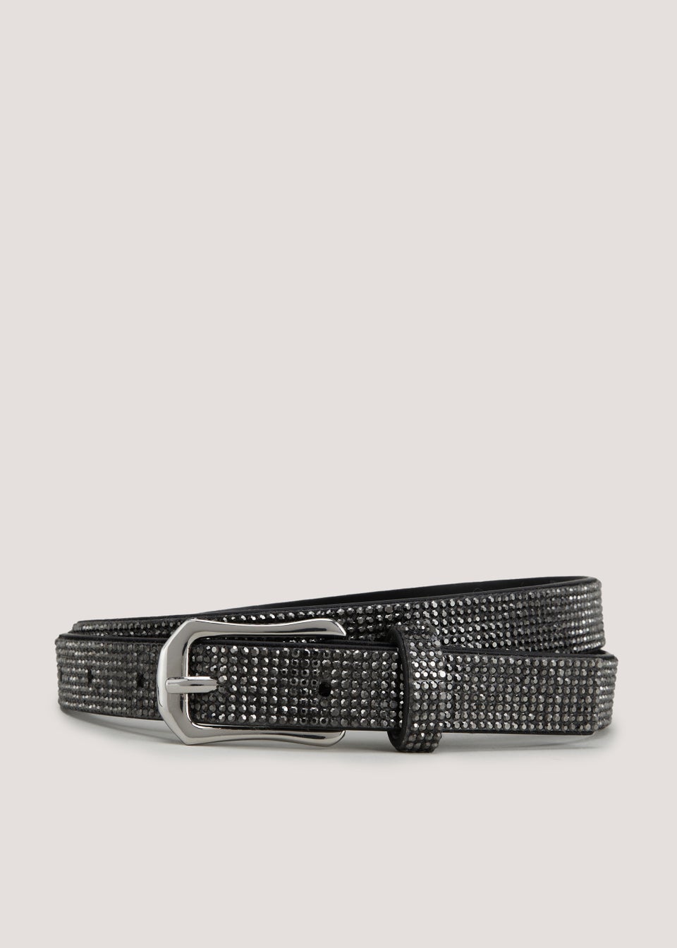Black Heat Seal Skinny Belt