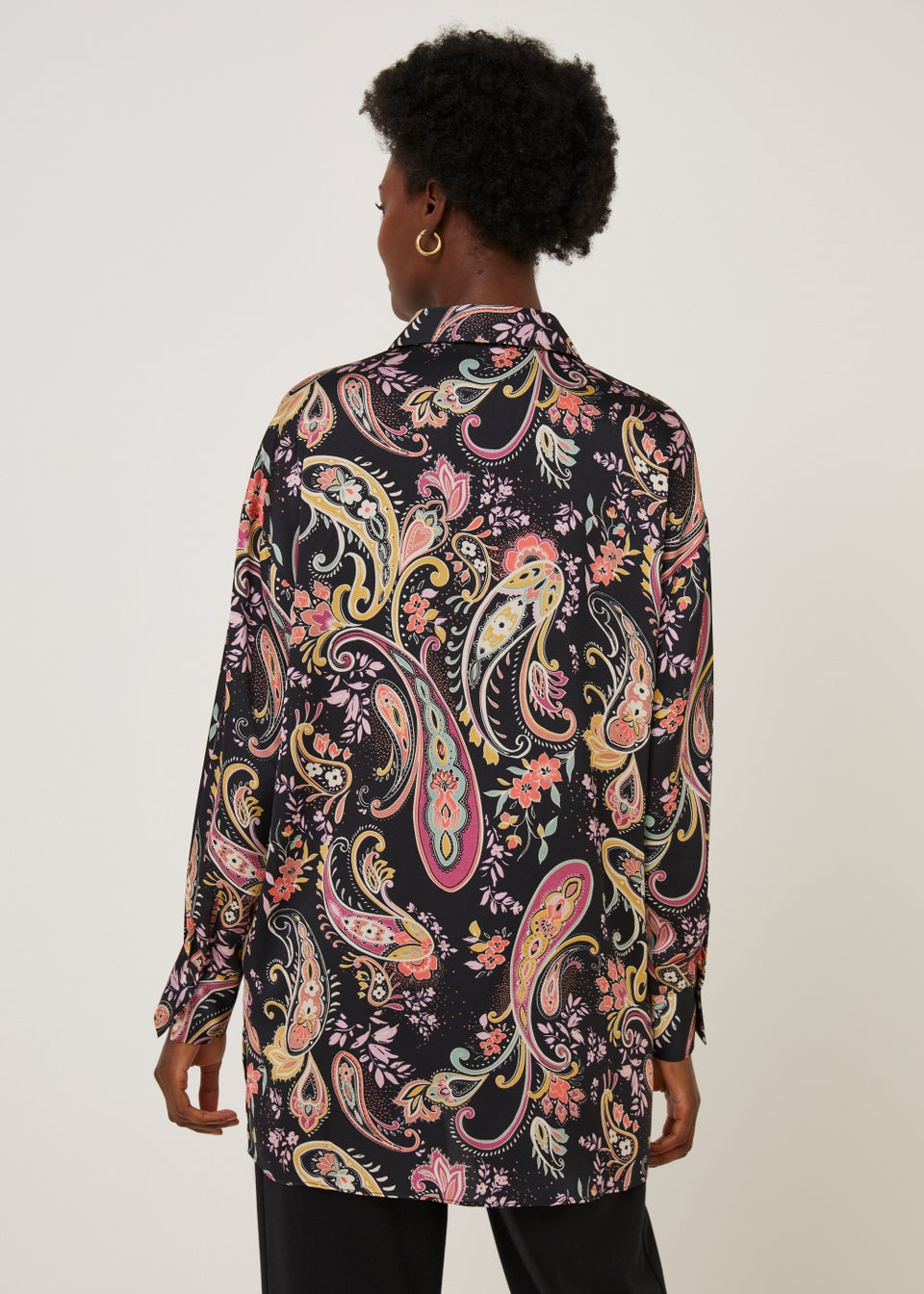 Papaya Petite Paisley Print Satin Shirt