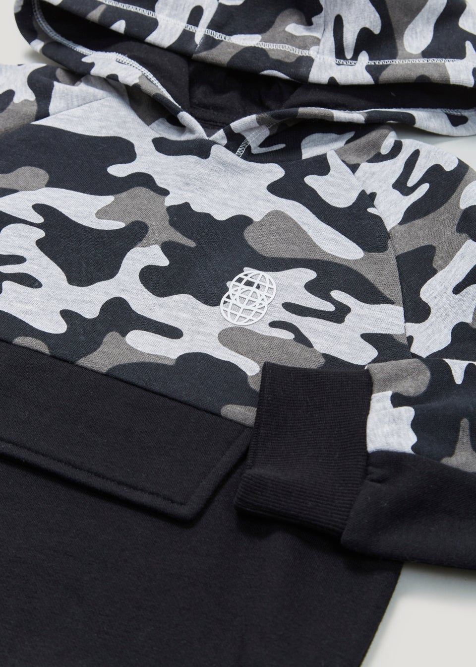 Boys Black Camo Hoodie (4-13yrs)