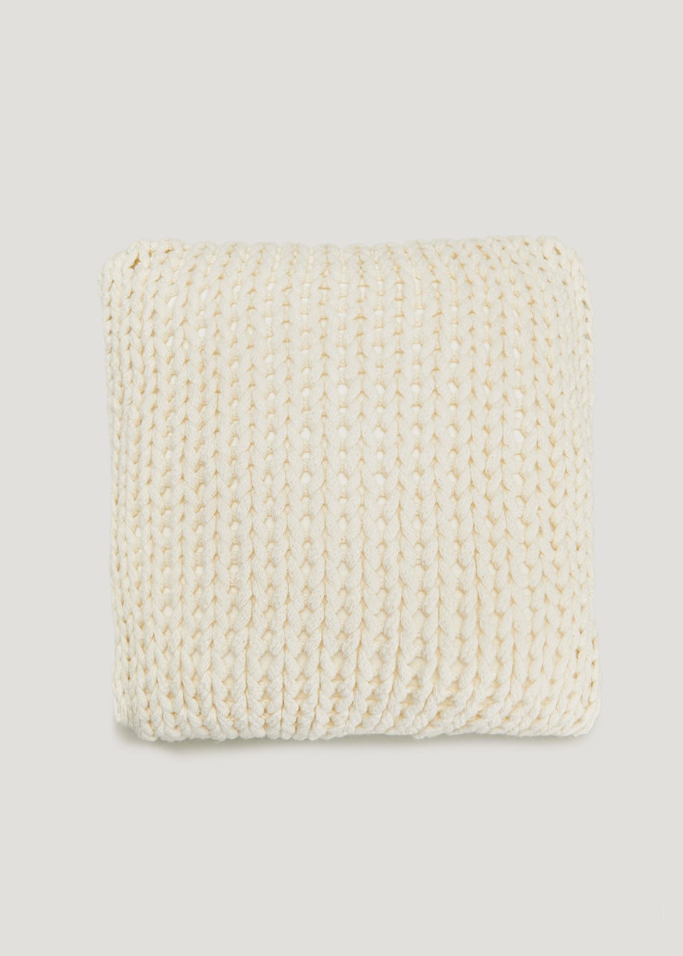 Cream Chunky Knit Cushion (43cm x 43cm)