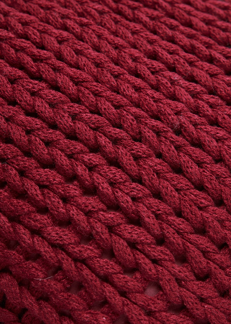 Red Chunky Knit Cushion (43cm x 43cm) Matalan