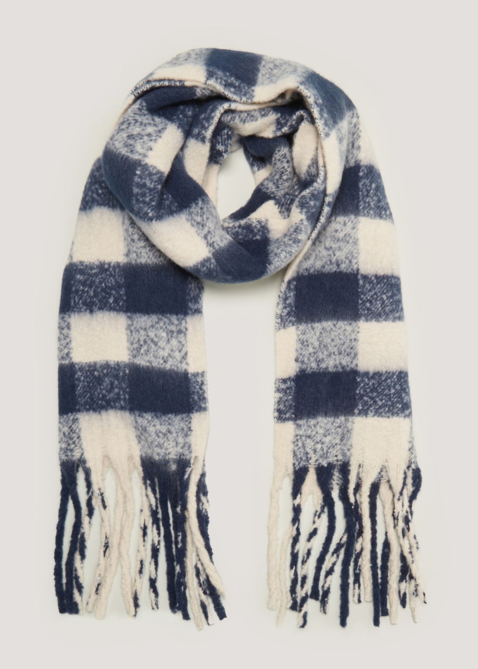 Navy and outlet cream scarf