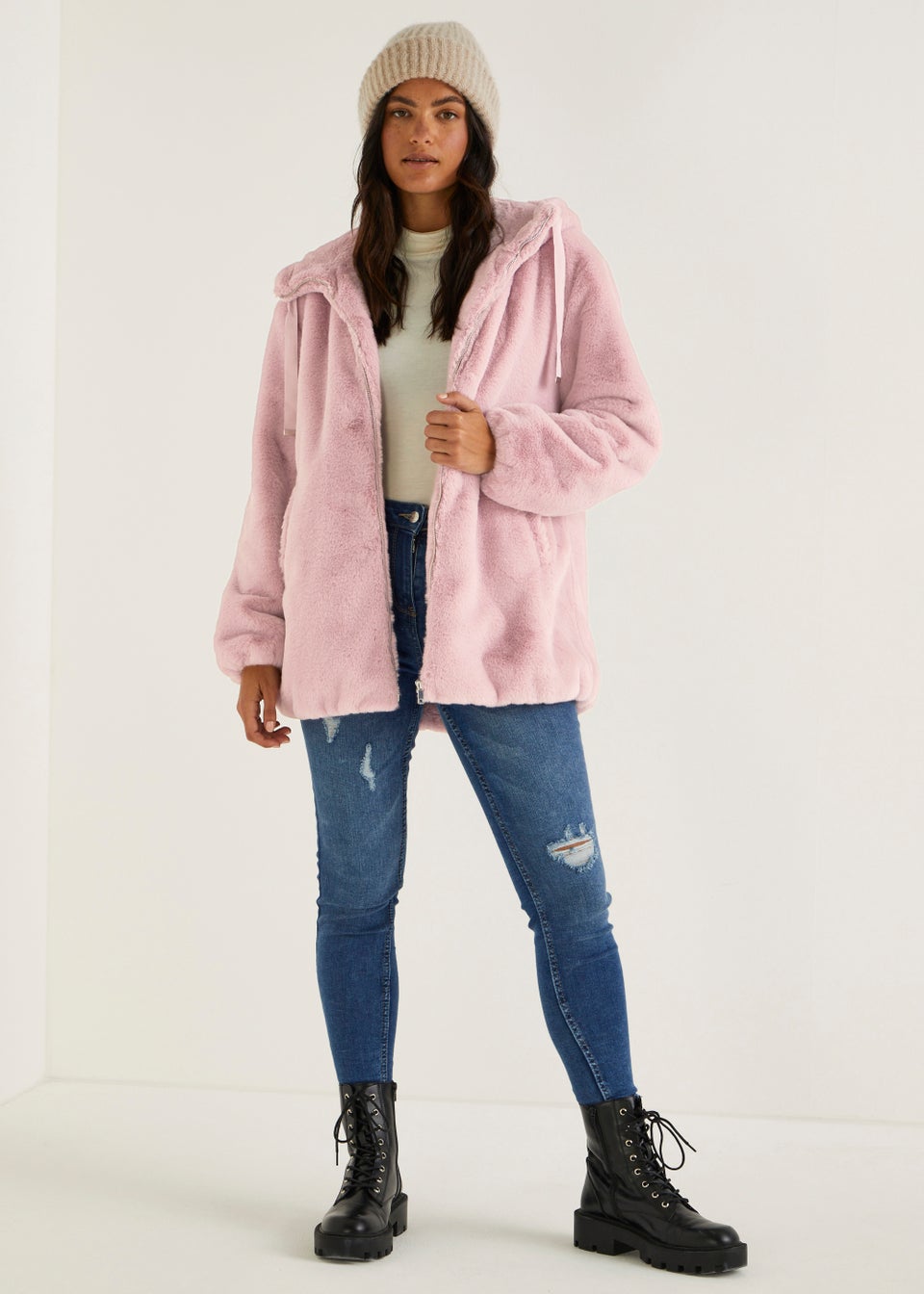 Matalan faux fur coat top