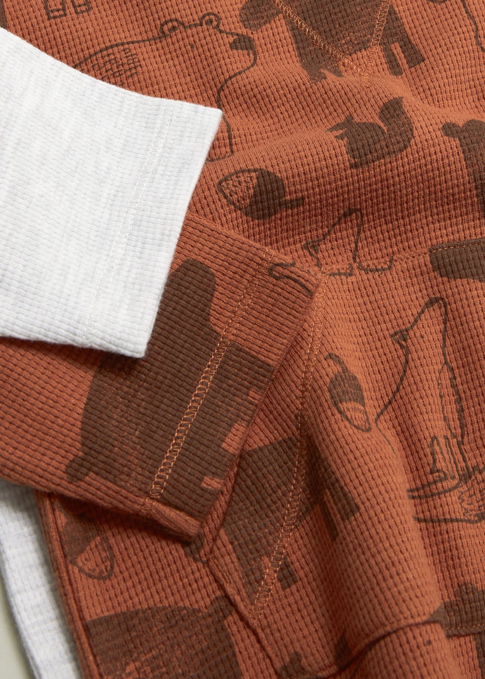 Boys 2 Pack Plain & Wild Animal Long Sleeve T-Shirts (9mths-6yrs)