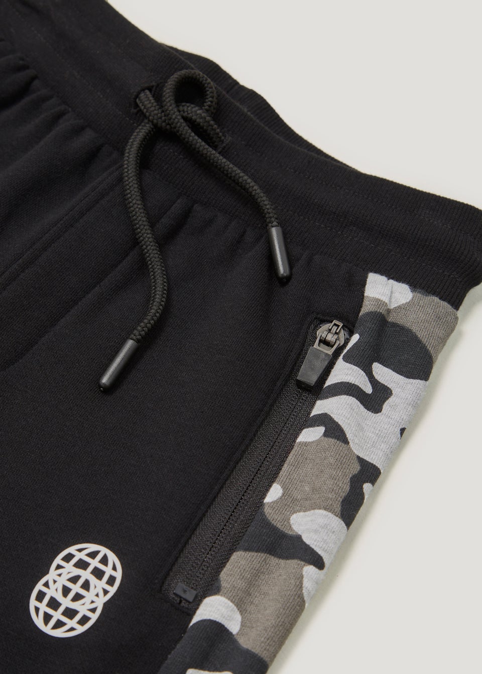 Boys Black Camo Joggers (4-13yrs)