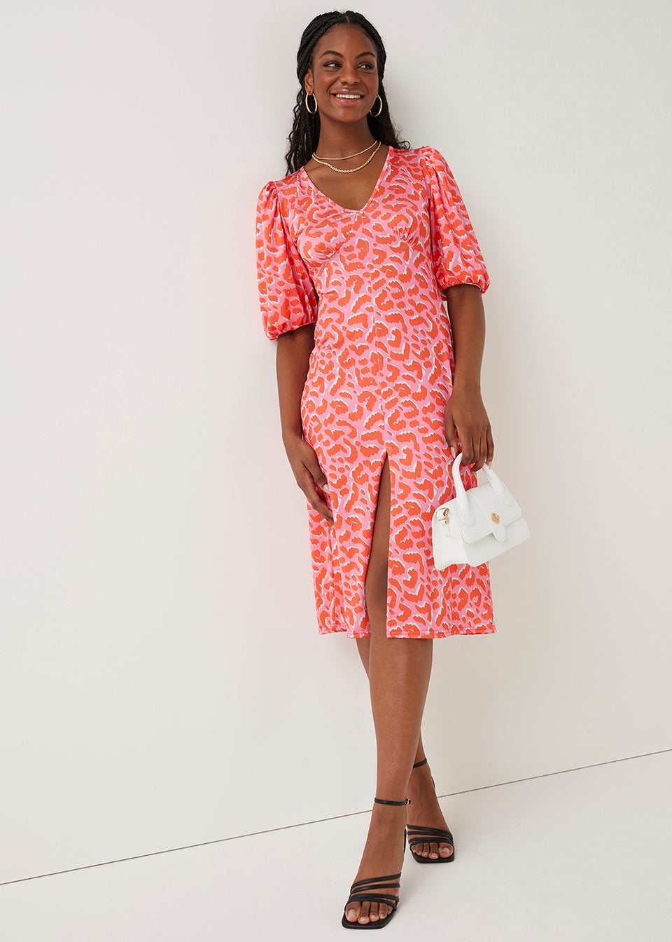 Matalan red leopard print dress sale