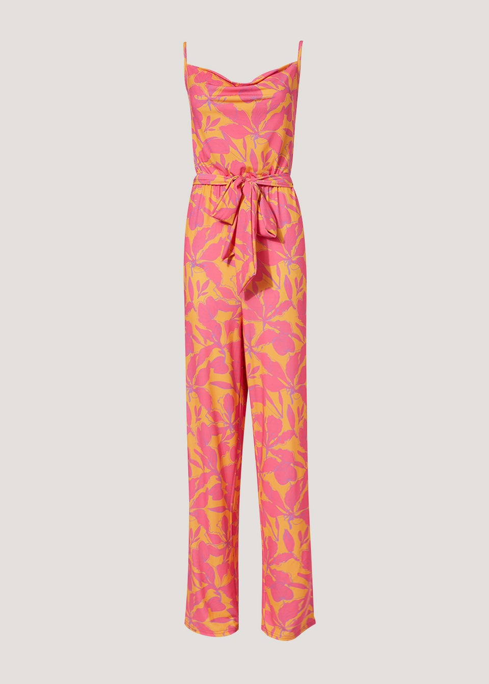 Be Beau Pink Floral Jumpsuit - Matalan