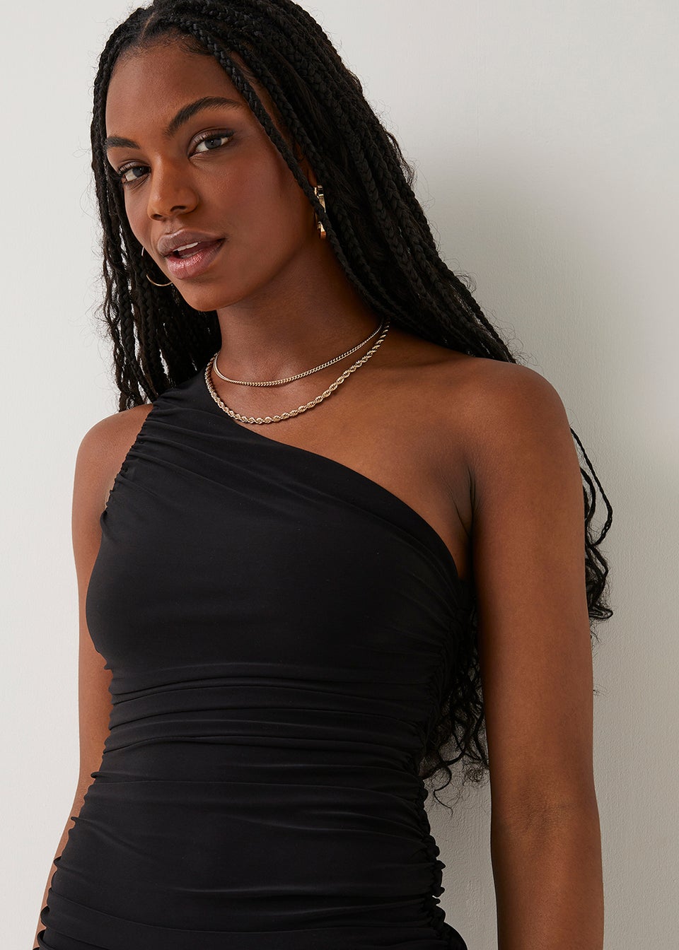 Be Beau Black Ruched Dress