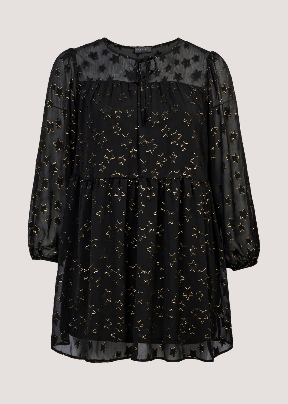 Papaya Curve Black Star Tunic Dress