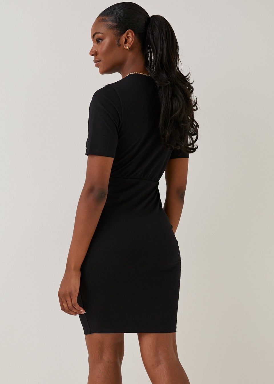 Be Beau Black Knot Mini Dress