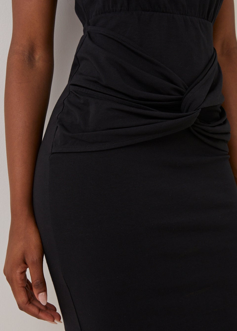 Be Beau Black Knot Mini Dress