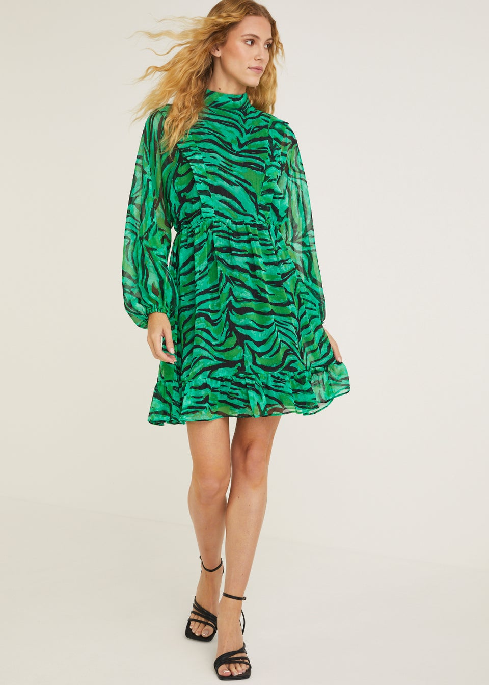 Matalan green animal print sales dress