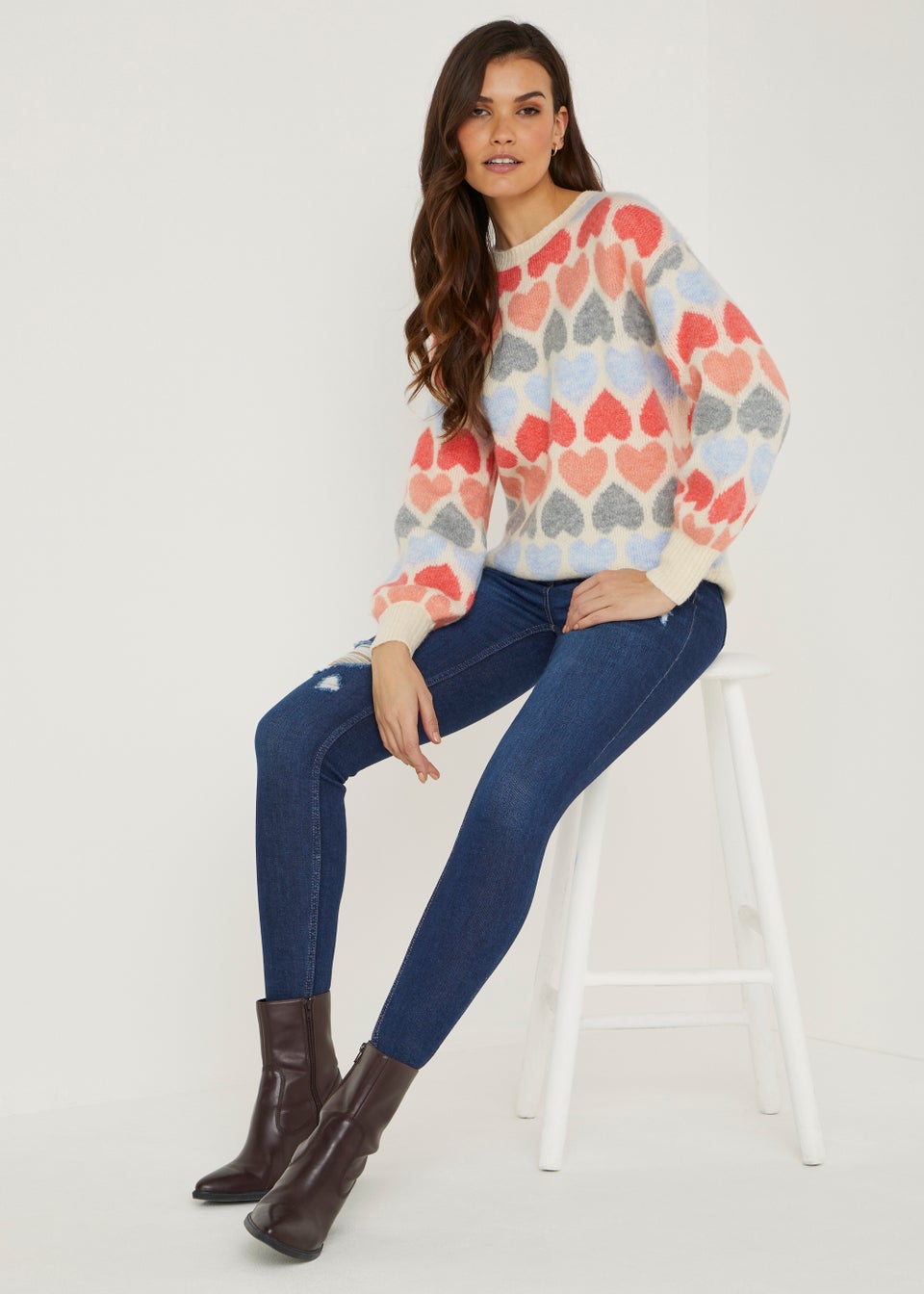 April Dark Wash Ripped Super Skinny Jeans