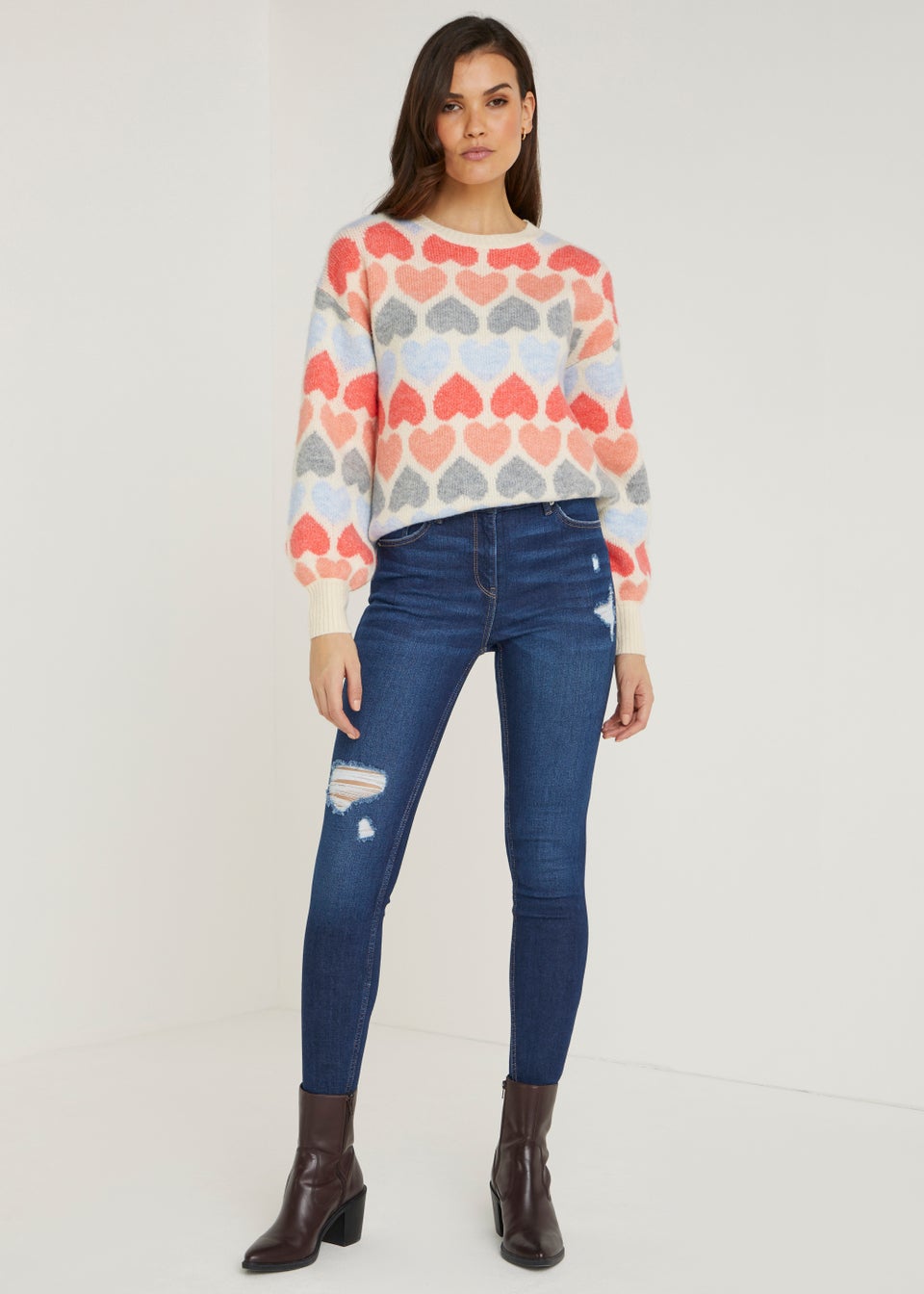 April Dark Wash Ripped Super Skinny Jeans