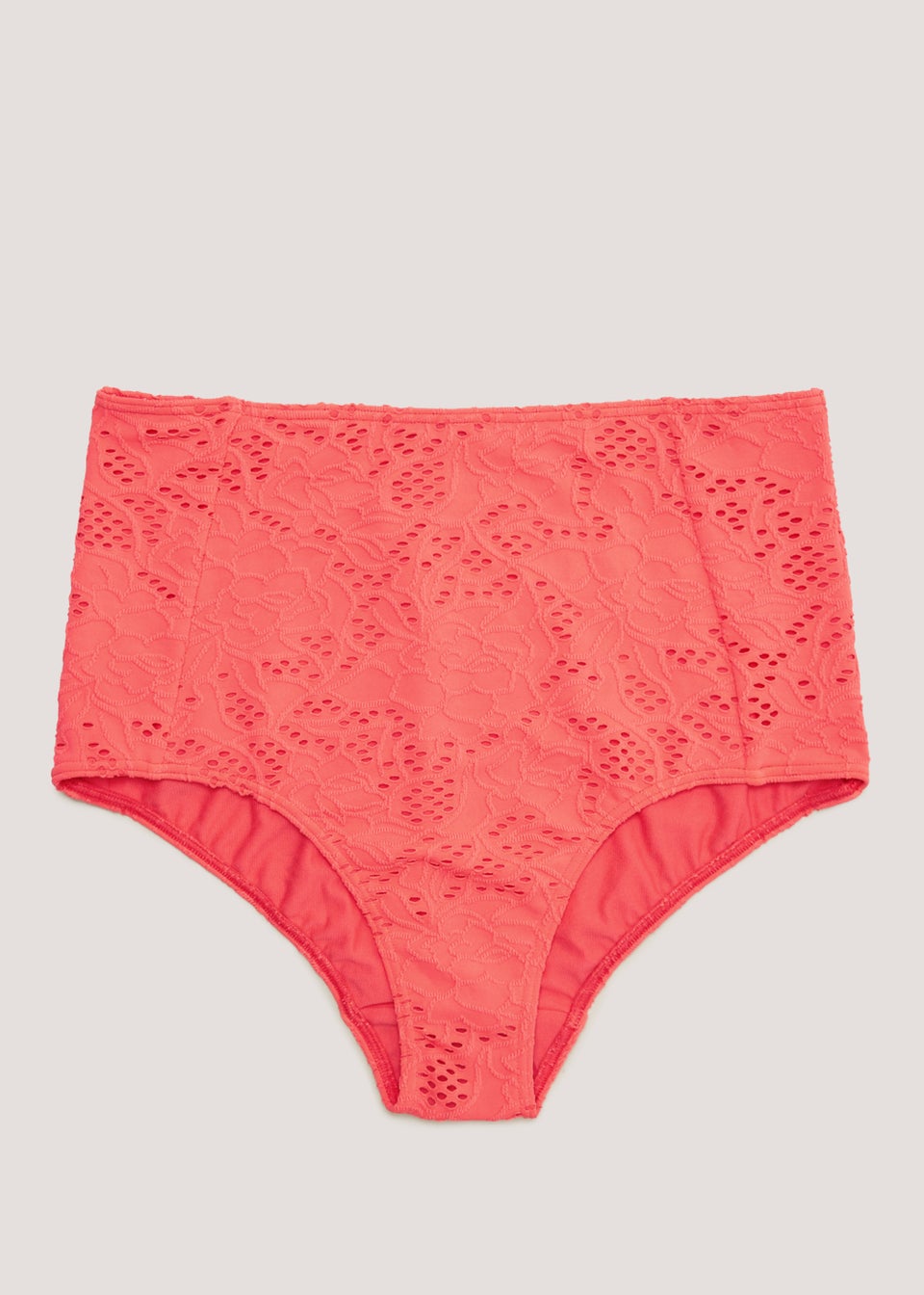 Coral Broderie Midi Co-Ord Bikini Bottoms