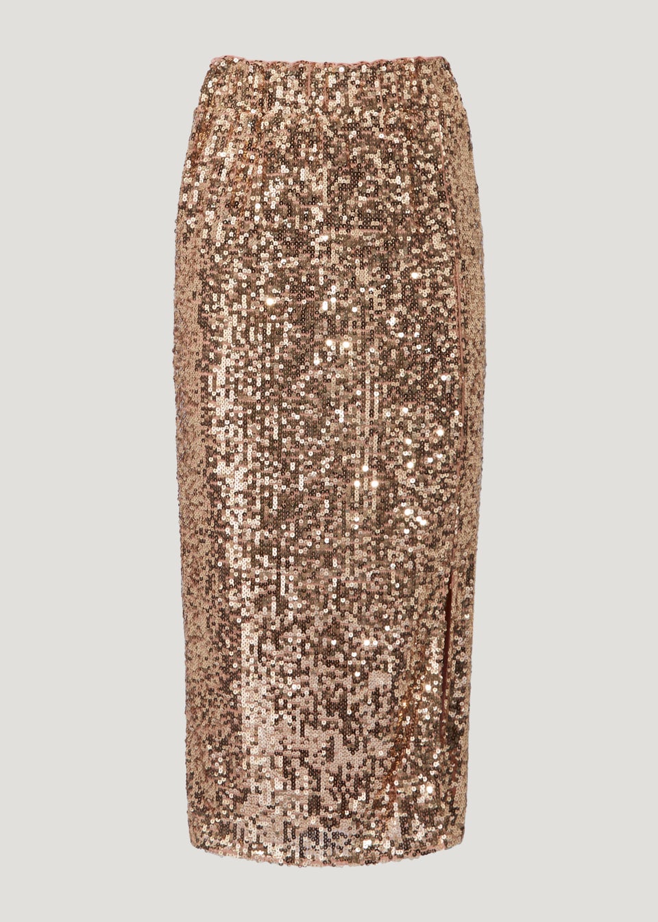 Gold sequin top midi skirt