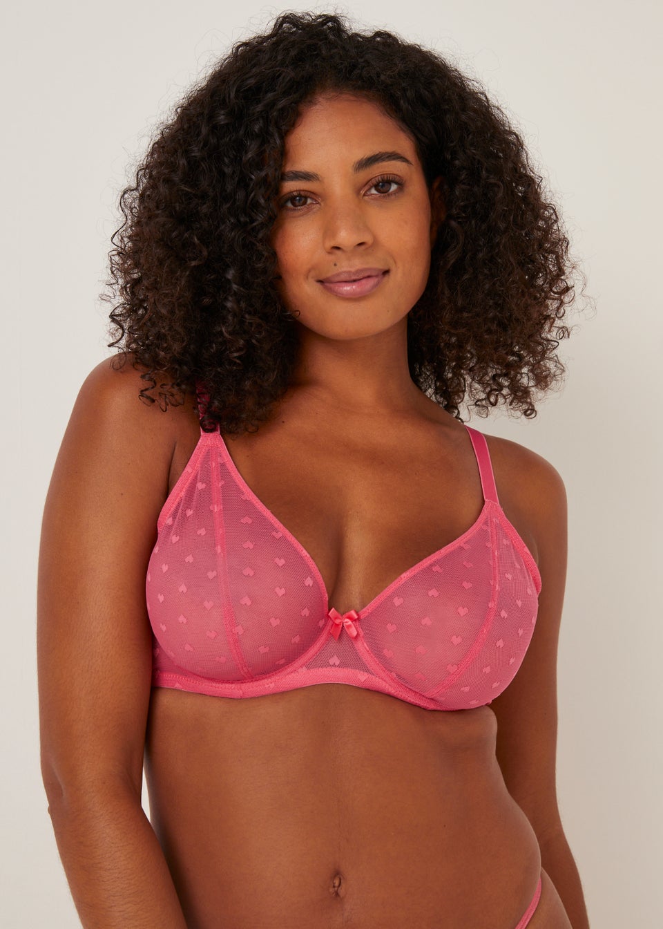 Ivory Rose Pink Heart High Apex Bra