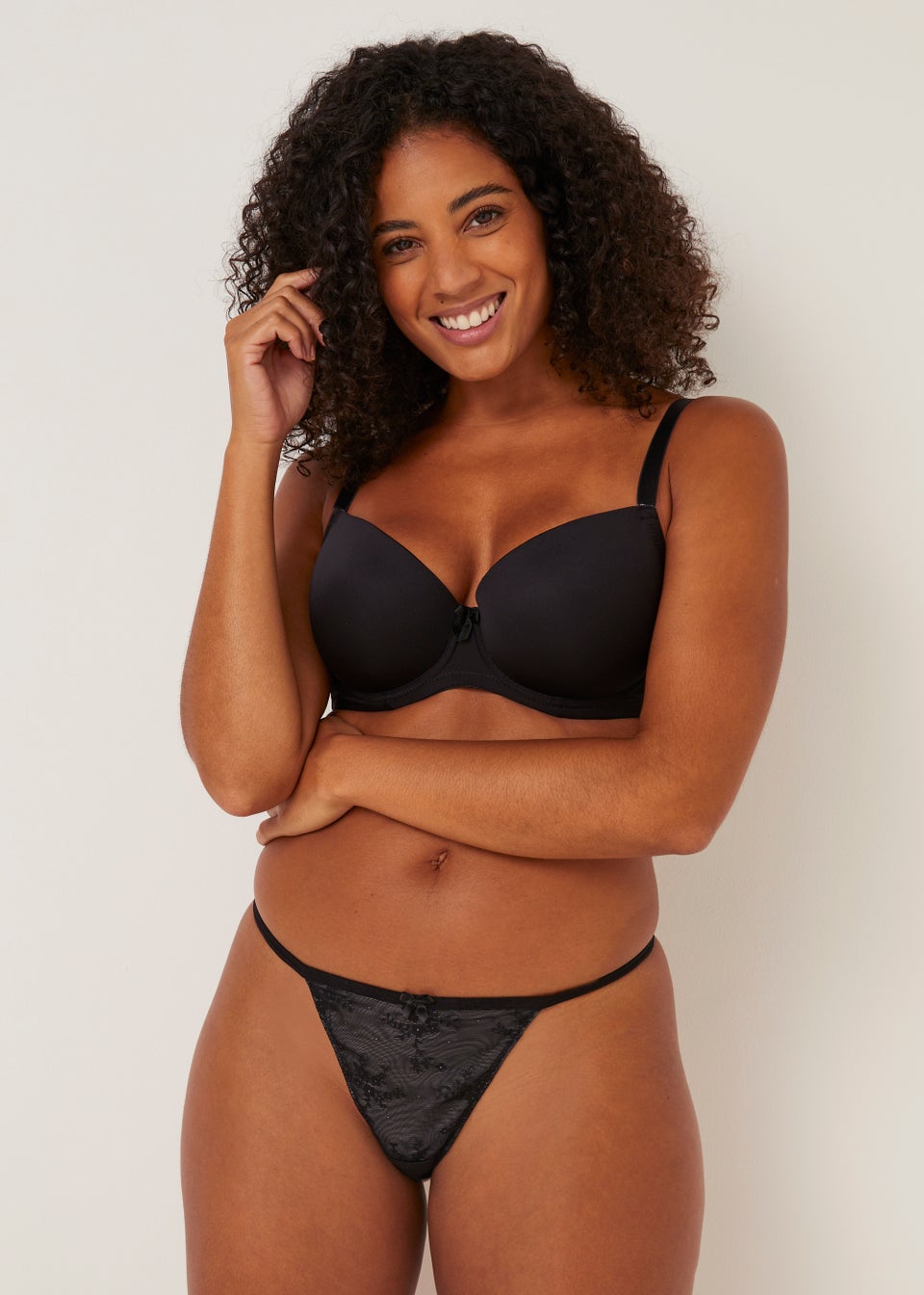 Ivory Rose Black T-Shirt Bra