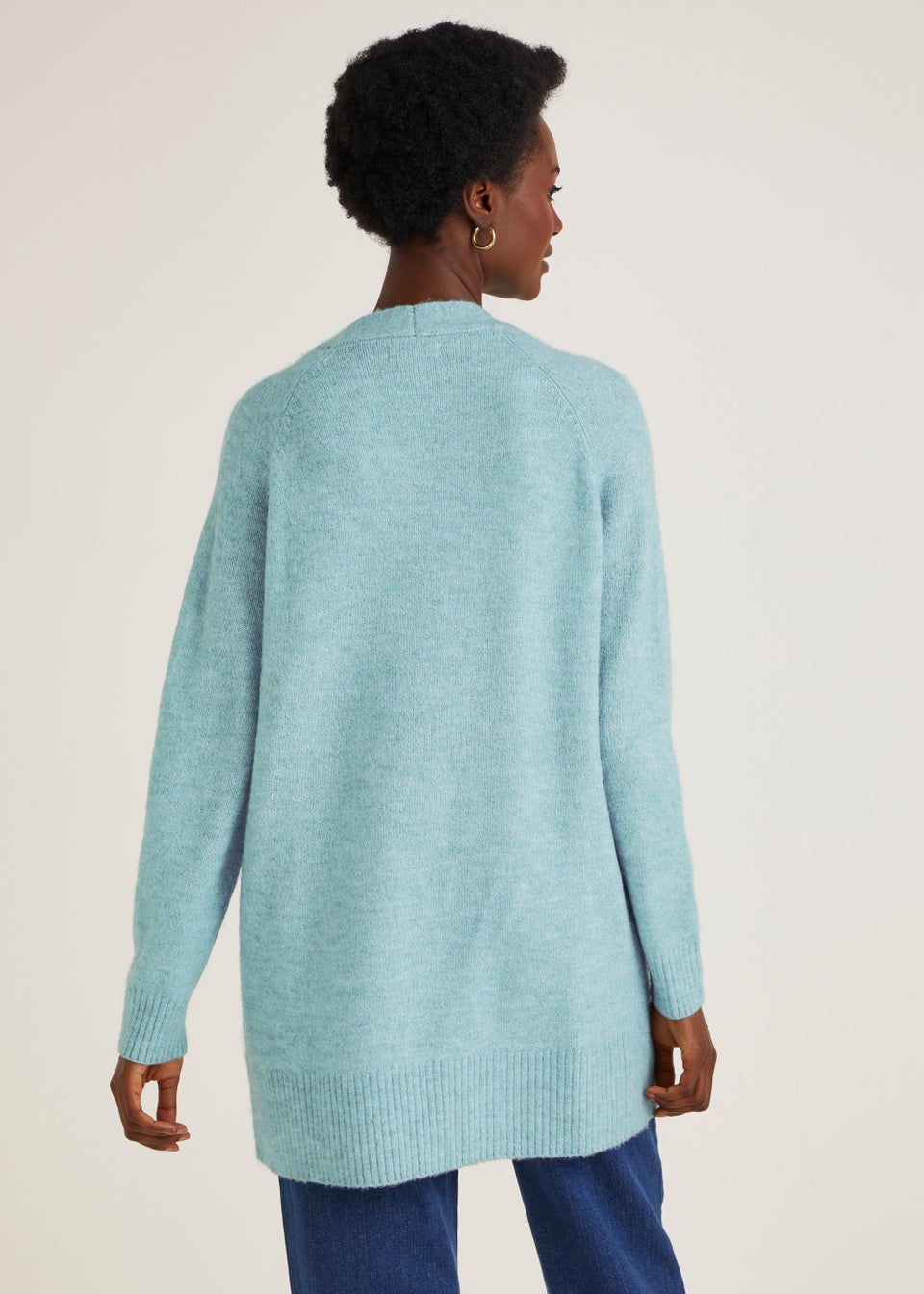 Teal longline cardigan store