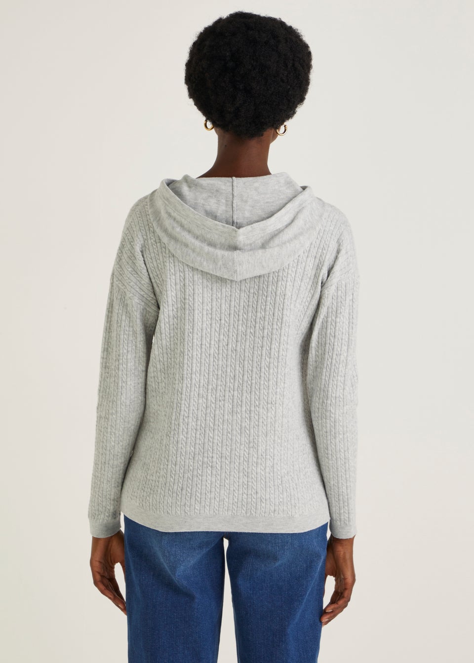 Grey Baby Cable Hoodie