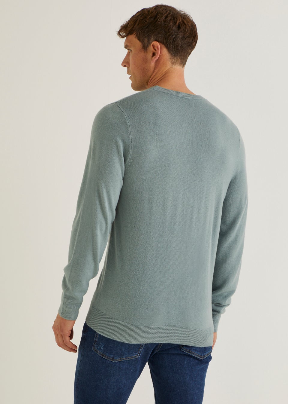Sage Soft Touch Crew Neck Jumper