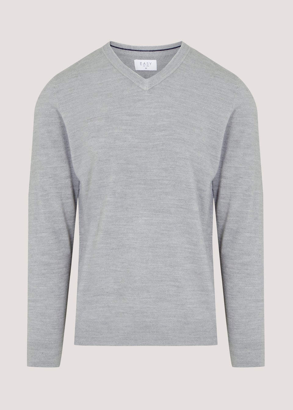Grey Soft Touch V-Neck Jumper
