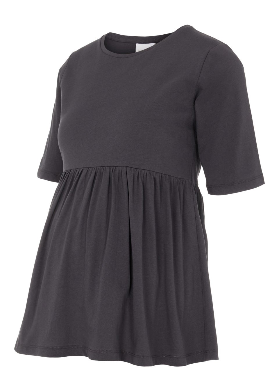 Mamalcious Maternity Cilie Grey Gathered T-Shirt