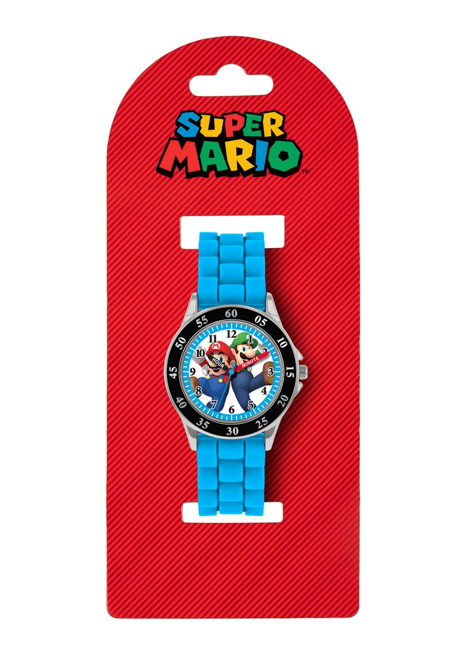 Kids Blue Mario Time Teacher Watch (One Size)