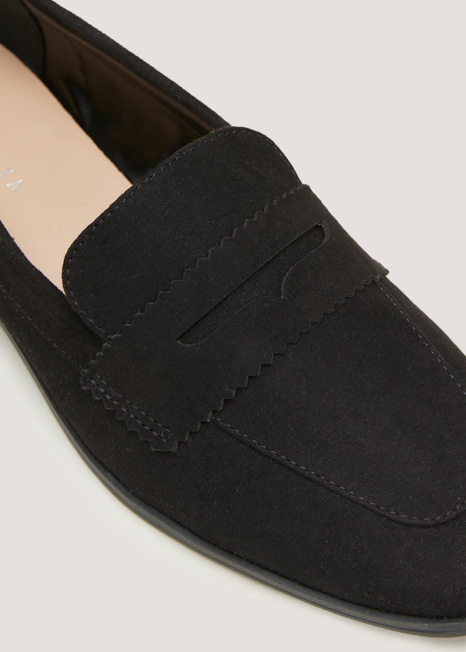 Black Square Toe Loafers