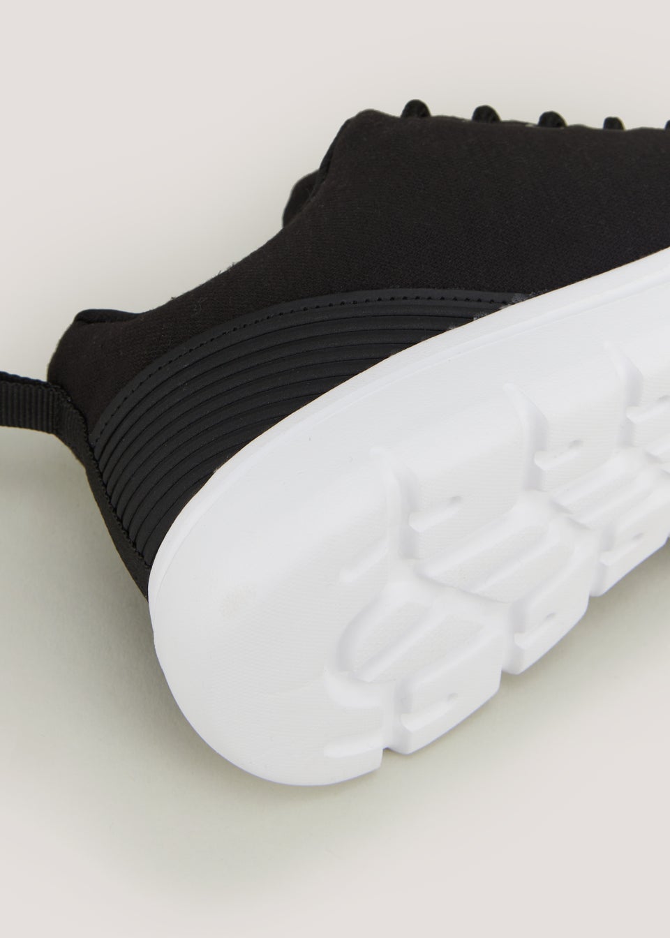 Black Memory Foam Lace Up Trainers