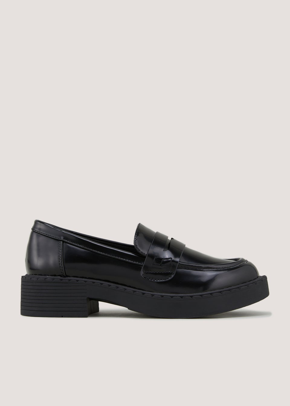 Et Vous Black Chunky Loafers Matalan