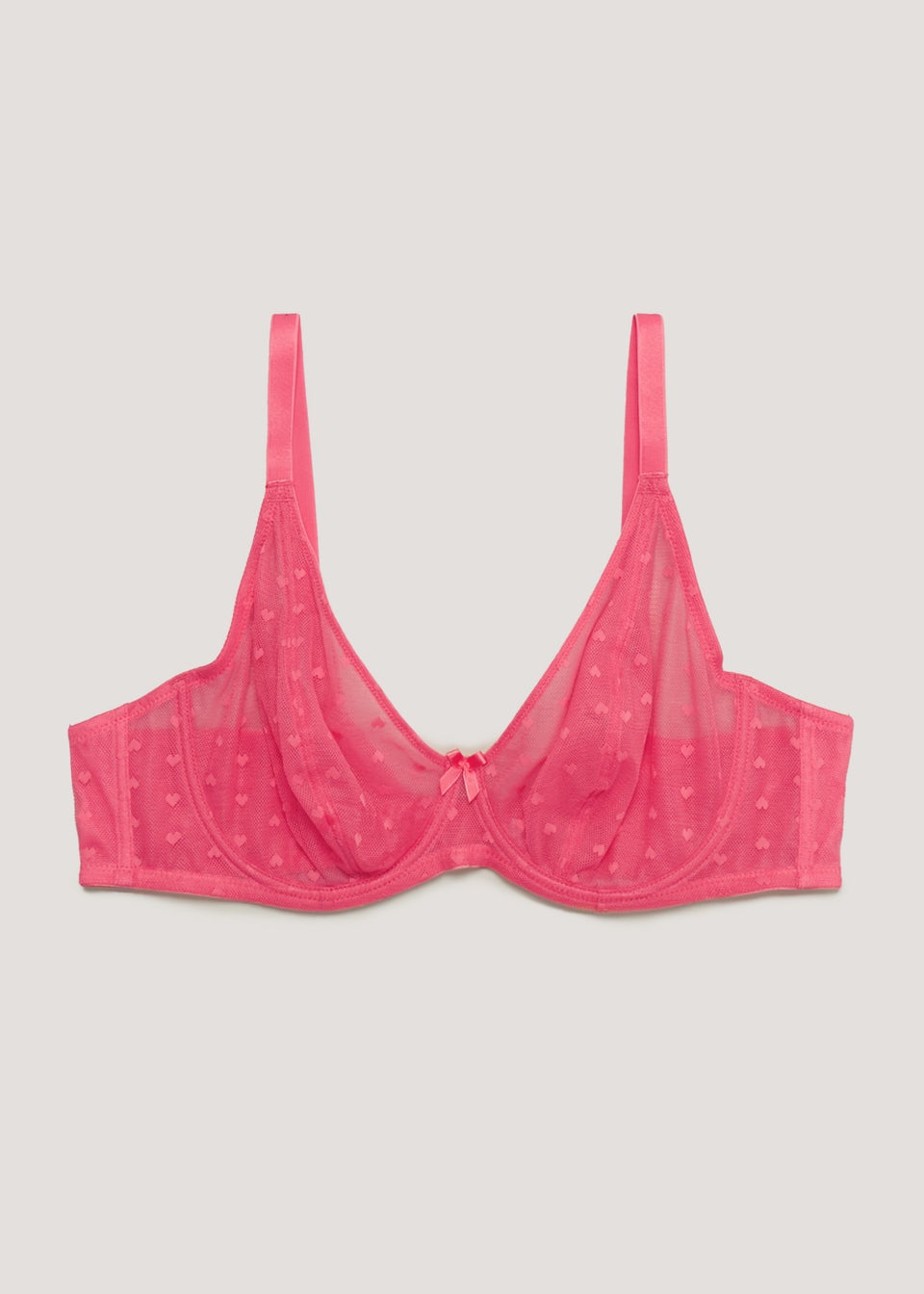 Ivory Rose Curve Pink Heart High Apex Bra