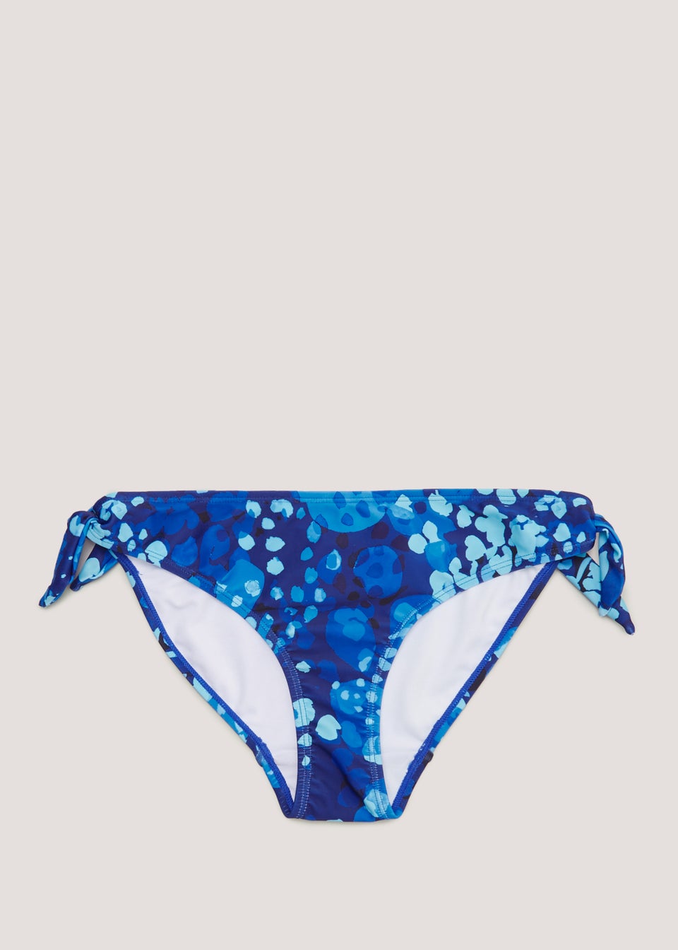Blue Abstract Print Twist Bikini Briefs