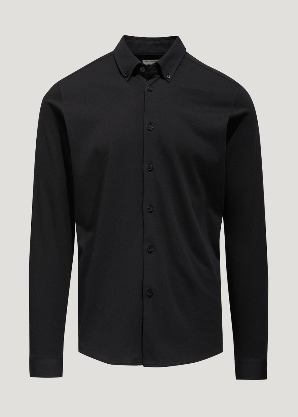 Taylor & Wright Black Knitted Jersey Shirt