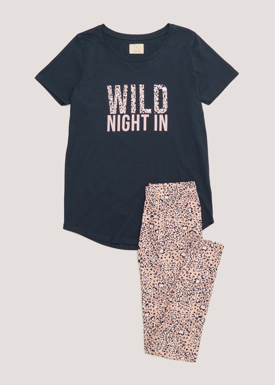 Wild Night In Slogan Pyjama Set