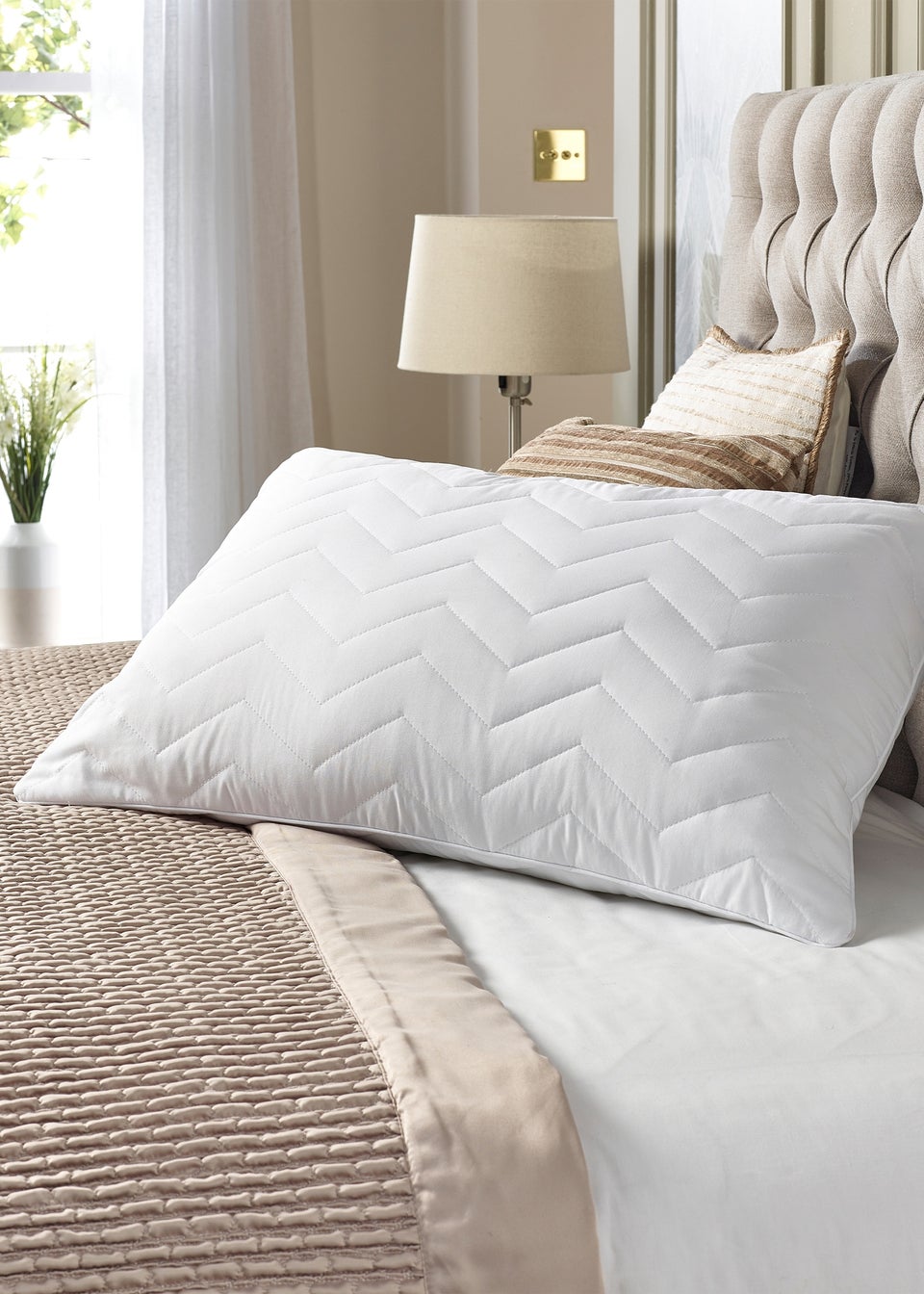 Slumberdown Cool Touch Quilted Pillow