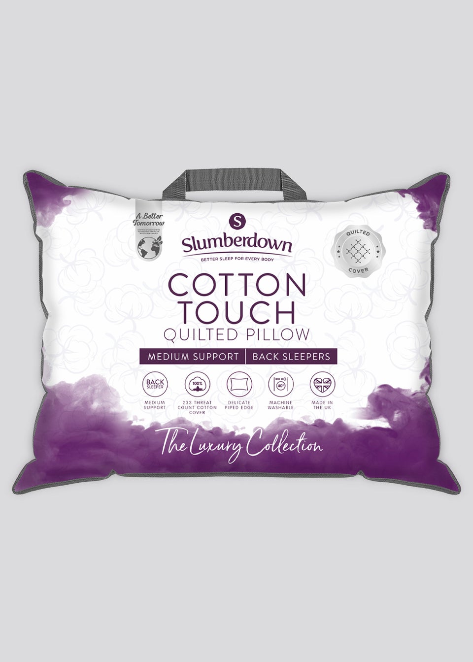 Slumberdown Cotton Touch Quilted Pillow