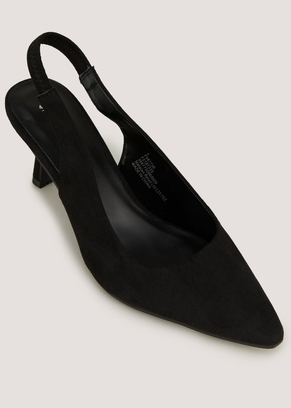 Elegant Zara Black Mesh Point Toe Slingback Heels