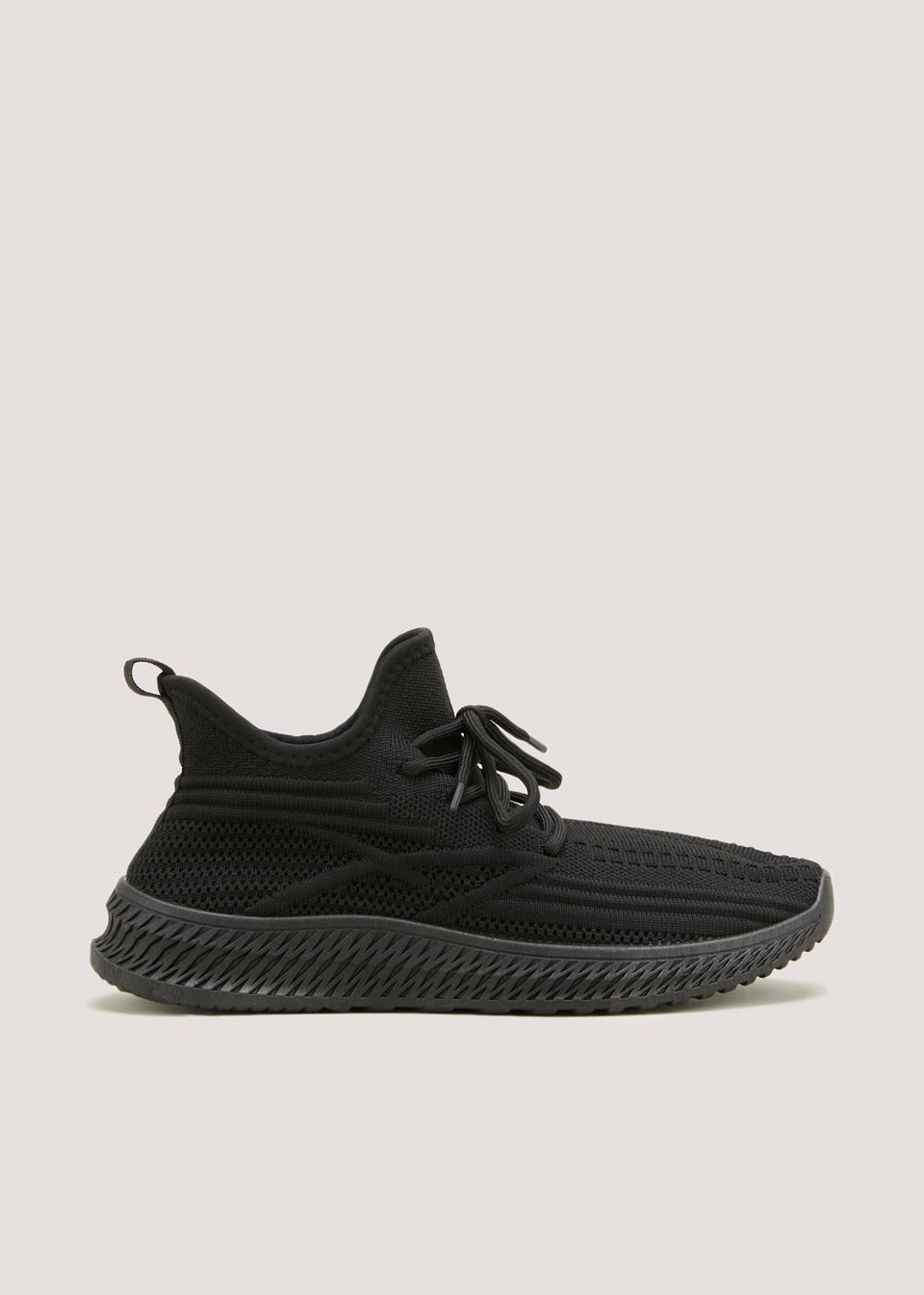 Black Knitted Trainers