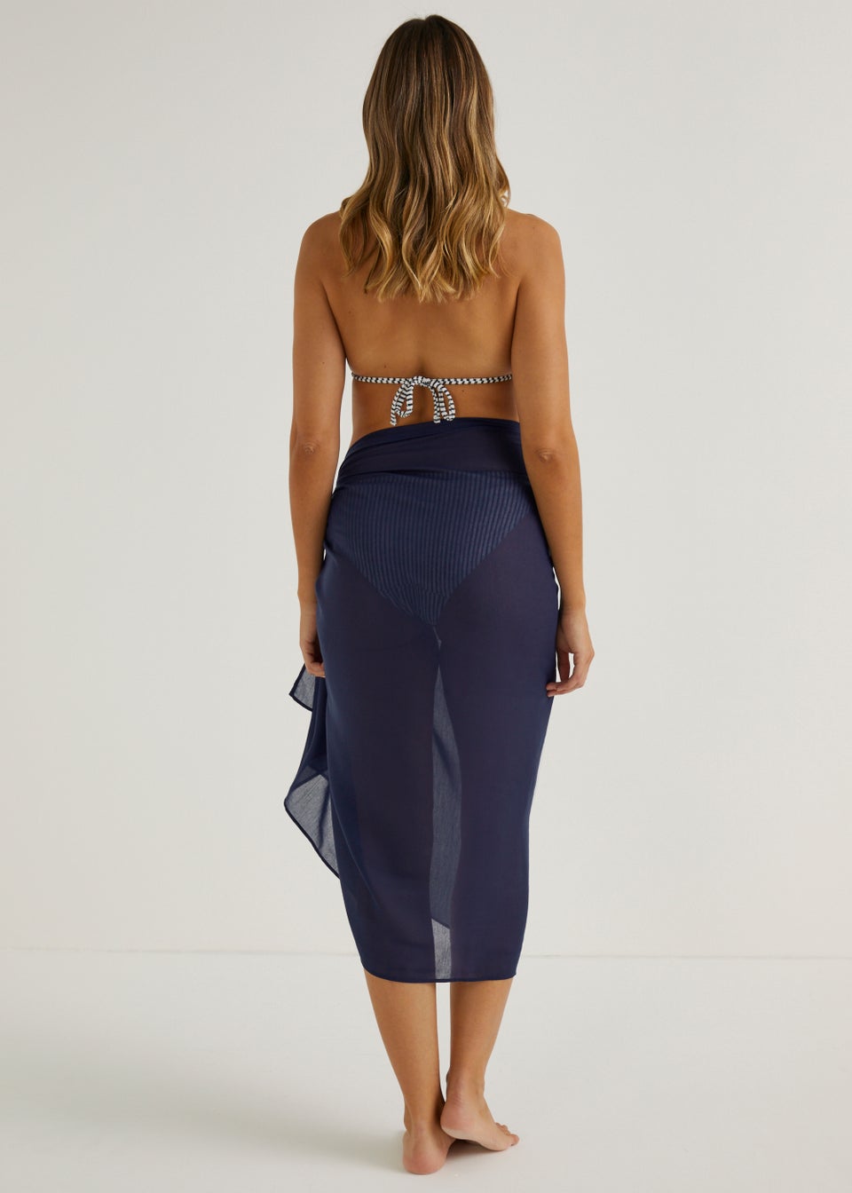 Navy beach sarong store