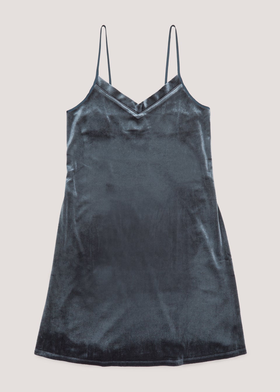 Navy Velour Chemise