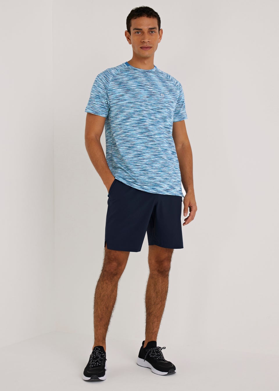Souluxe Cobalt Blue Space Dye Sports T-Shirt