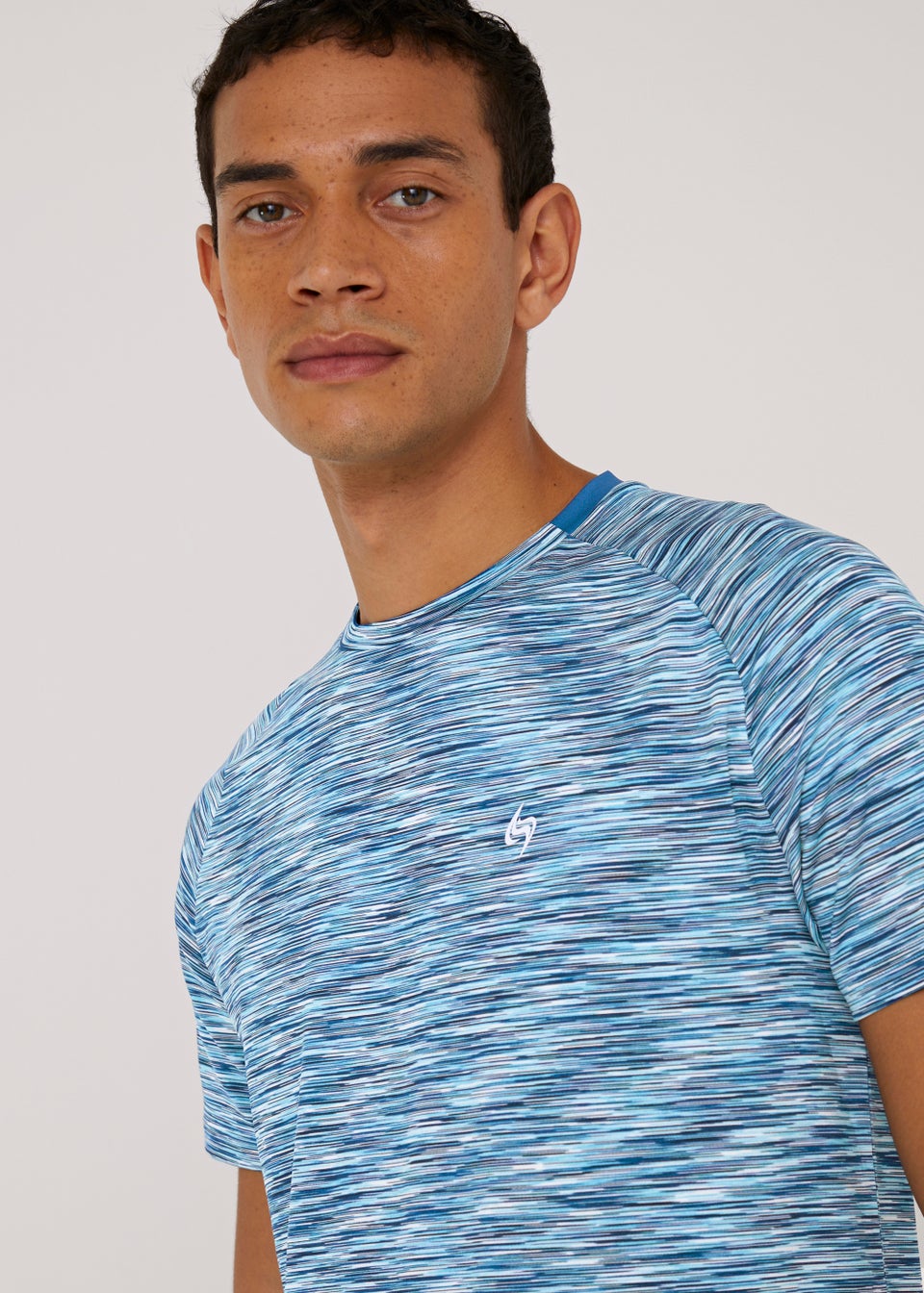Souluxe Cobalt Blue Space Dye Sports T-Shirt