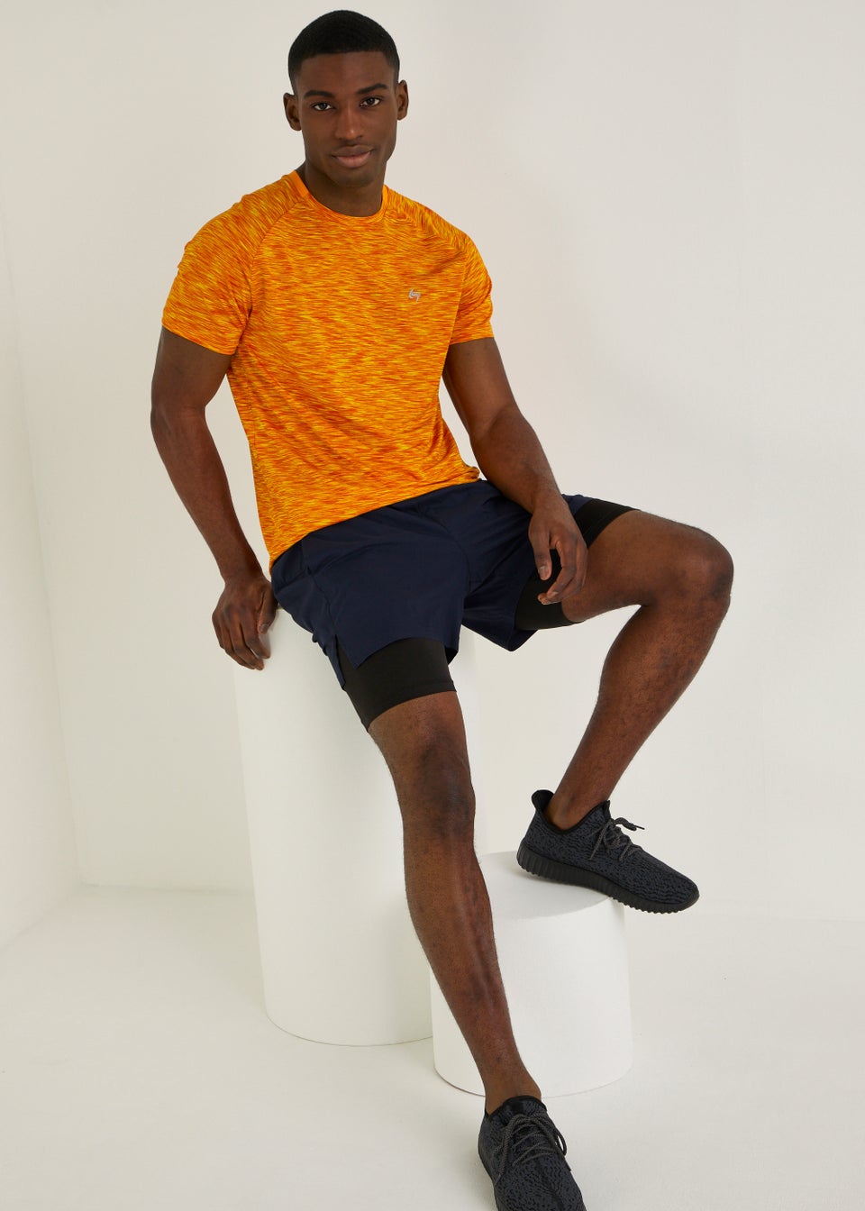 Souluxe Orange Space Dye Sports T-Shirt