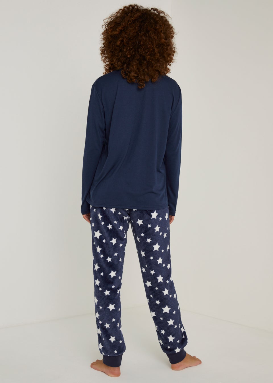 3 Piece Navy Fleece Pyjama Set