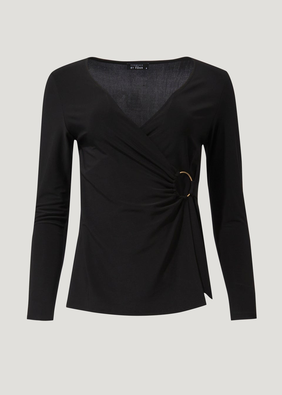 Et Vous Black Wrap Ring Top